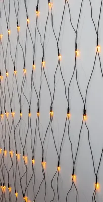 Produktbild von EGLO LED Lichternetz für innen und außen, Outdoor-Lichtervorhang mit extra-warmweißem Licht, Außenbeleuchtung Lichterkette mit Kabel, 2x2 m