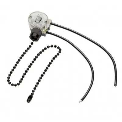 Produktbild von Zugschalter Kettenzug Ziehschalter Kette Ein-Aus Schalter Zugschnurschalter Lampen Zugkette Schalter Zugschnurin Schwarz