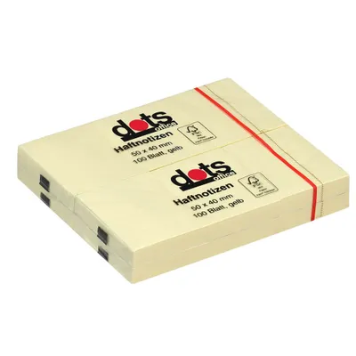 Produktbild von dots Haftnotizen gelb 12 Blöcke