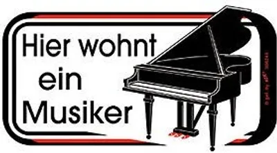 Produktbild von Hinweisschild Türschild - Hier wohnt ein Musiker - 308243