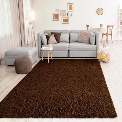 Obrázok produktu pre Koberec Prime Shaggy Long Pile Unicoloured Modern Brown, veľkosť:40x60 cm