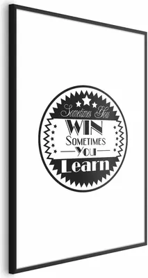 Produktbild von Posterpapier Poster - Sometimes You Win, Sometimes You Learn 21x30 cm Text n-A-0763-ao-a