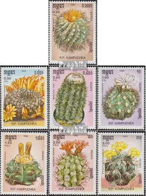 Produktbild von Briefmarken Kambodscha 1986 Mi 799-805 (kompl.Ausg.) postfrisch Kakteen