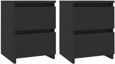 Produktbild von vidaXL Szafki nocne 2 szt. czarne 30×30×40 cm płyta wiórowa
