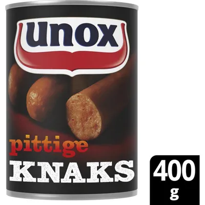 Produktbild von Unox Pittige Knaks würzige Bratwürstchen 400g – ideal für Grill & Pfanne