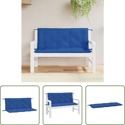 Produktbild von The Living Store Gartenbank-Auflagen 2 Stk. Blau 120x50x7 cm Oxford-Gewebe