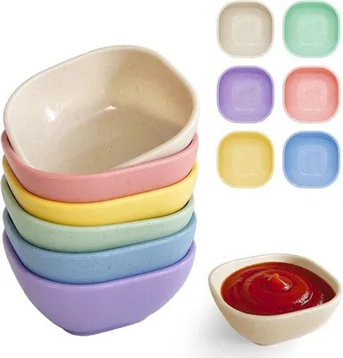 Image de Lot de coupelles à dessert en plastique, disponibles en plusieurs couleurs