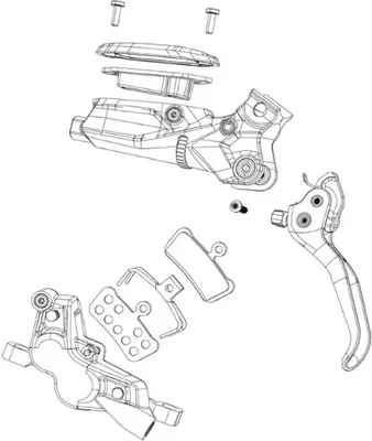 Produktbild von Sram Level Silver Stealth Klingenbremshebel Silber  Silber One Size