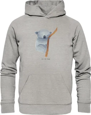 Produktbild von Mr. & Mrs. Panda Kuschelhoodie Koalabär Größe S - Heather Grey - Geschenk, Sweatshirt, Koala, Schlafzimmer, Bär, Lustige Sprüche, Traumland, Hoodie, Pulli, Pullover