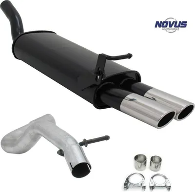 Produktbild von Novus Sportauspuff Auspuff 2x85 / 58 oval Audi A3 Seat Leon VW Golf 4 Beetle