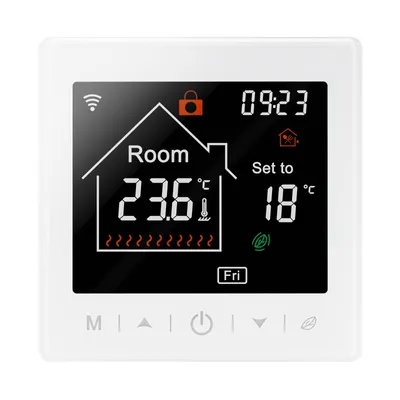 Produktbild von Thermostat WiFi Raumthermostat Tuya Smart App weiß Fussbodenheizung M2-WiFi