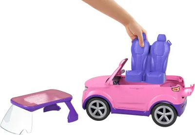 Produktbild von Barbie "Bühne frei für große Träume" SUV Auto inkl. Bühne und Zubehör, Spielset