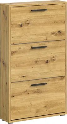 Image de Schuhkipper >See< 3 Klappen, in Eiche Artisan Dekor - 59x103x17cm (BxHxT)