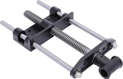 Zdjęcie produktu dla Imadło do obróbki drewna – imadło warsztatowe 18 cm – stalowe – wielofunkcyjne – prosta rączka – płaskie szczęki – styl europejski – czarne
