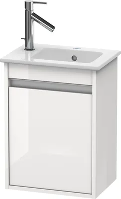Produktbild von Waschtischunterbau KETHO 550x400x285mm Ans rechts weiß hochglanz Anschlag rechts weiß hochglanz