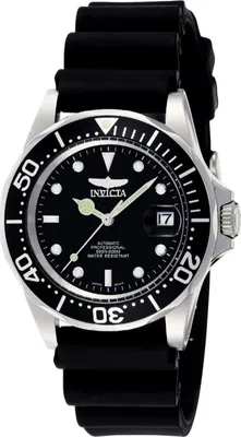 Obrázek produktu pro Invicta Pro Diver 9110 Pánské Hodinky - Automatické Hnutí - Nerezová Ocel s Černým Ciferníkem - 40 mm
