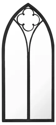 Produktbild von vidaXL Gartenspiegel Schwarz 70x30 cm Eisen