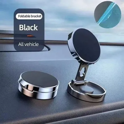 Productafbeelding van Universele magnetische telefoonhouder voor in de auto, met een 720° verstelbare, ronde houder, geschikt voor diverse mobiele telefoons.