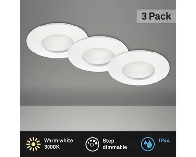 Produktbild von BRILONER LED-Einbaustrahler-Set 8308 Ø 75 mm weiß, 3-teilig IP44