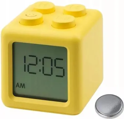 Obrázek produktu pro Budzik Klocek Yellow 50 x 50 x 55 mm