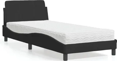 Produktbild von vidaXL Bett mit Matratze "Dover" Schwarz 80x200 cm Samt