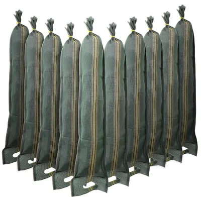 Produktbild von 10 Sandsäcke - Sandsäcke zum Hochwasserschutz - Ungefüllte Silo-Sandsäcke - Silo-Sandsäcke als Wassersperren (25x100 cm)