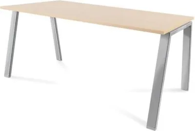 Produktbild von Schreibtisch Blanca BxTxH 160x80x73cm Gestell verchromt Platte Melamin buche