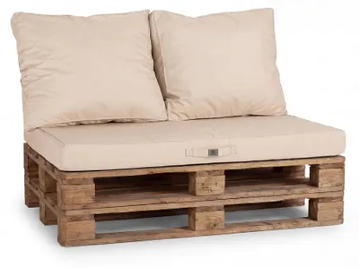 Immagine prodotto di Set di 3 cuscini per pallet sfoderabili - Cuscini per esterni - Beige chiaro