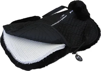 Produktbild von Engel Reitsport Lammfell Korrektur Keil Sattelkissen (Sakis2K) Schwarz/Schwarz L (18 - 19,5") 58cm
