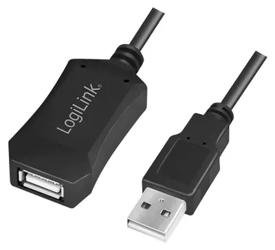 Produktbild von Digitus USB Repeater Cable USB 2.0, 5m, Schwarz, USB A female