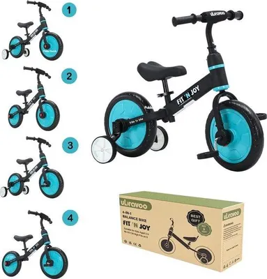 Obrázek produktu pro Dětské kolo 4 v 1 – pro chlapce ve věku 2–5 let – dětské kolo – nastavitelné sedlo – s pedály a náboji – nosnost do 30 kg