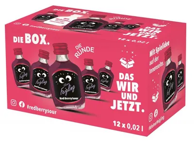 Obrázek produktu pro Little Coward Red Berry Sour Premium Liqueur The Party Shot 12er