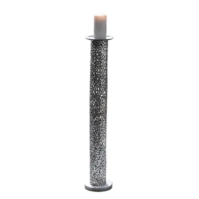 Produktbild von Gilde Kerzenleuchter, "Purley", Metall, silberfarben, VE 1, H. 100 cm, D. 15 cm 74219 4001250742197