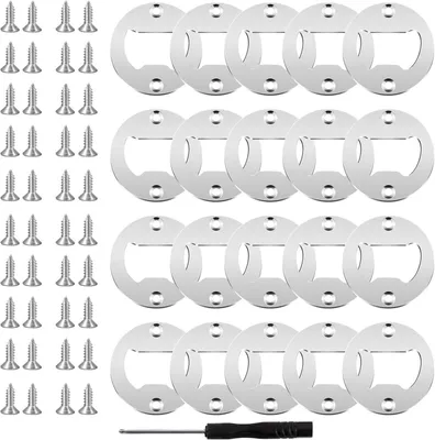 Produktbild von 25 Stück Bieröffner Rohling Edelstahl Flaschenöffner Einsätze Hardware Rund Basteln Kit für Küche Restaurant Bar DIY,Für DIY Basteln Küche Bar Flaschenöffner Herstellung
