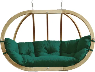 Produktbild von AMAZONAS Mehrpersonen Hängesessel Globo Royal Chair Verde inkl. Sitzkissen und zwei Spiralfedern