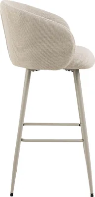 Image de Eleanor tabouret de bar tissu beige.