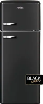 Produktbild von Amica - KGC 15637 MS - Kühl-Gefrierkombination - Matt Black - Retro Design