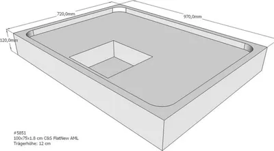 Produktbild von Schröder Duschwannenträger für Flat E 100x75
