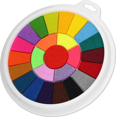 Immagine prodotto di Cuscinetto per timbri, 25 colori, lavabile, forte intensità di colore, cuscinetto per timbri per bambini per lavori manuali, creazione di carte