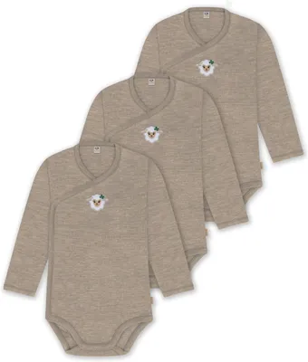 Produktbild von normani 3er Pack Merino Baby-Body