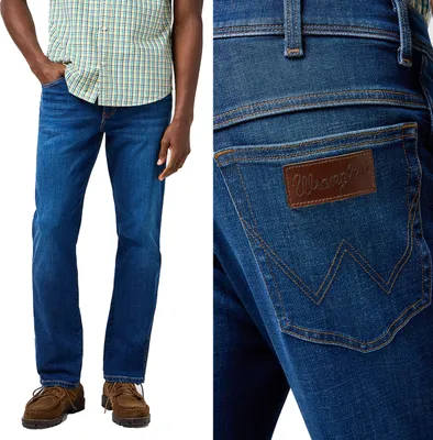 Produktbild von WRANGLER, Herren Jeanshosen, Straight fit, TEXAS, W32 L34, Blau, Jeans, baggyjeans, buggy
