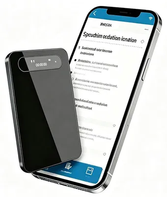 Produktbild von ZELURXX Magnetischer Smartphone-Aufnahmeclip mit KI-Transkription, Übersetzung, Meeting-Zusammenfassung, Mindmap, Geräuschreduzierung, 64G