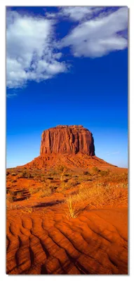 Produktbild von Wallario selbstklebende Türtapete 93 x 205 cm - Monument Valley am Abend I - Abwischbar, rückstandsfrei zu entfernen