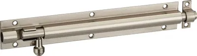 Image de Targette, acier, pêne Ø 10mm, 32x202mm, nickel satin - THIRARD