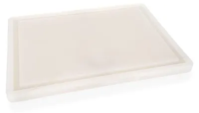 Produktbild von 5x Schneidbrett mit Saftrille weiß 40 x 25 x 2 cm Polyethylen