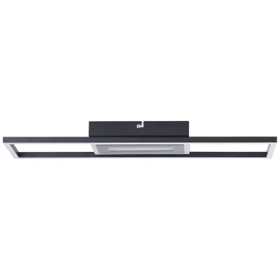 Produktbild von BRILLIANT moderne schwarze LED Deckenleuchte Besson | warmweiß | 24 Watt  2900 Lumen  3000 Kelvin | 55x16cm | Metall/Kunststoff