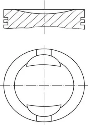 Produktbild von MAHLE 009 36 00 Kolben für FIAT PANDA (169) Seicento / 600 Schrägheck (187) Panda Schrägheck (141) PUNTO (176) CINQUECENTO (170)