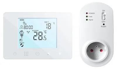 Obrázok produktu pre Bezdrôtový týždenný termostat Auraton Orion 230 V Set WiFi, s prijímačom do zásuvky (spínaná zásuvka