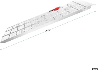 Productafbeelding van 3-delig opvouwbare oprijplaat tot 340 kg per element 172 cm laadplaat anti-slip oprijden