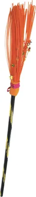 Immagine prodotto di Scopa magica della strega Accessorio per Halloween arancione-giallo-nero 95 cm -